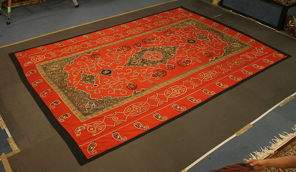 Antique Persian Rashti-Duzi Textile n°:35012796